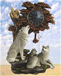 WD30872 Howling Wolf Clock